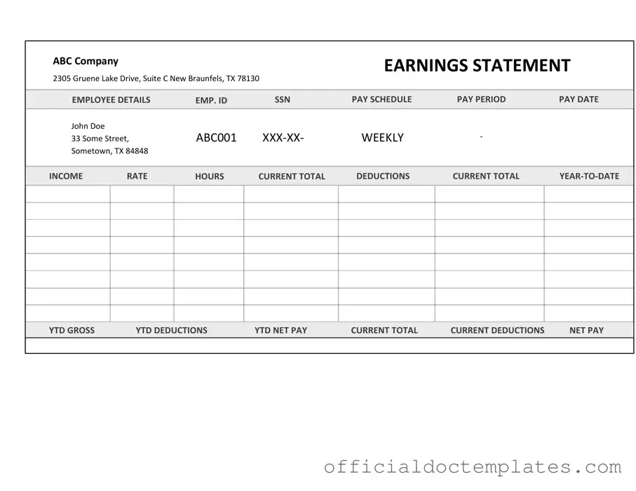 Fill Your Independent Contractor Pay Stub Template