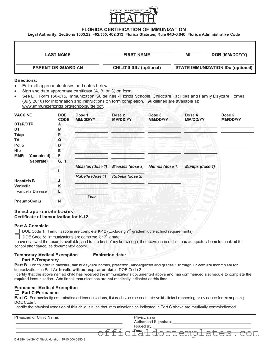 Fill Your 680 Template