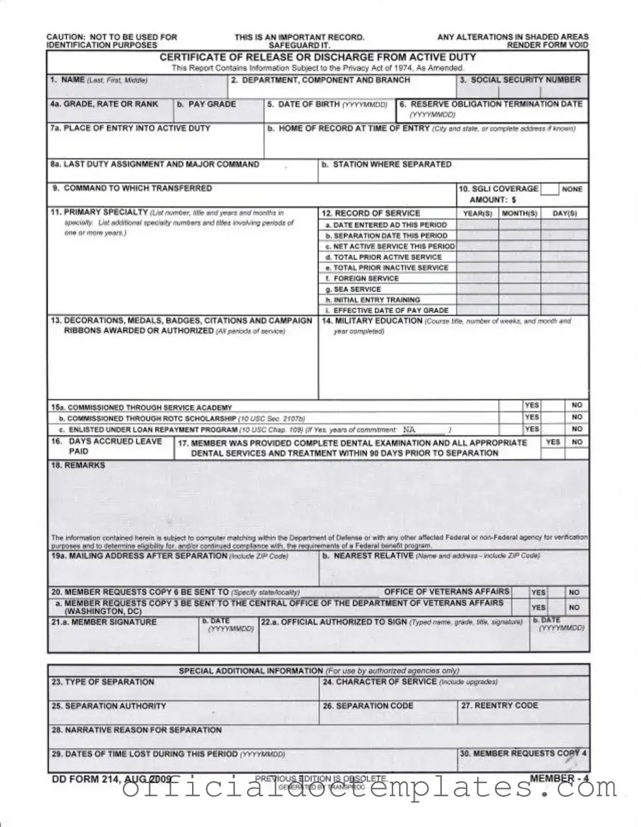 Fill Your Dd 214 Template