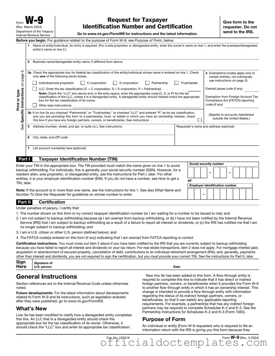 Fill Your IRS W-9 Template