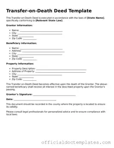 Fillable Transfer-on-Death Deed Template