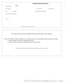 Fill Your Auto Insurance Card Template