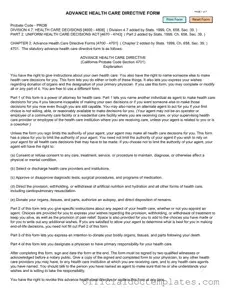 Fill Your California Advanced Health Care Directive Template