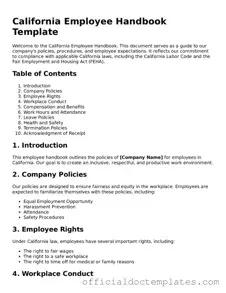 Free Employee Handbook Form for the State of California