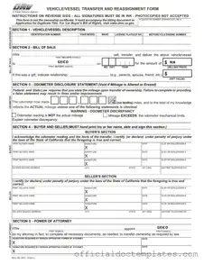 Fill Your California Fotm Reg 262 Template