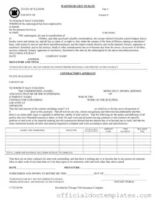 Fill Your Chicago Title Waiver Format Template