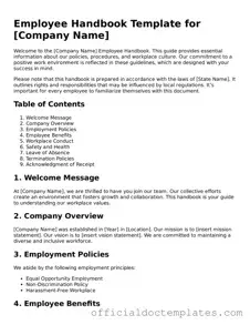 Fillable Employee Handbook Template