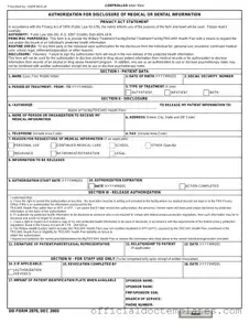 Fill Your DD 2870 Template
