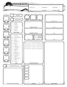 Fill Your Dnd Character Sheet Template