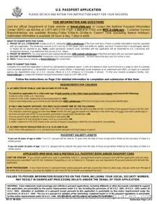 Fill Your DS-11 U.S. Passport application Template