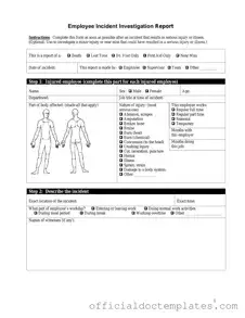 Fill Your Employee Accident Report Template