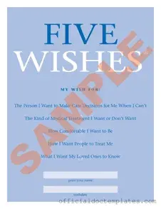Fill Your 5 Wishes Document Template