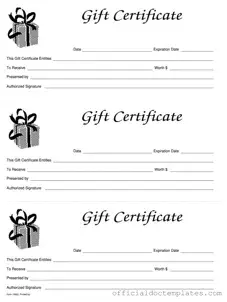 Fill Your Gift Certificate Template