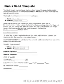 Free Deed Form for the State of Illinois
