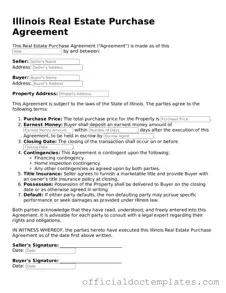 Free Real Estate Purchase Agreement Form for the State of Illinois