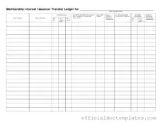 Fill Your Membership Ledger Template