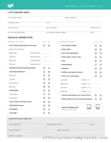 Fill Your Lyft Inspection Template