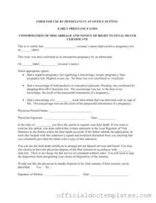 Fill Your Miscarriage Discharge Paper Template