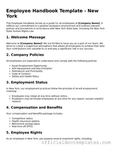 Free Employee Handbook Form for the State of New York