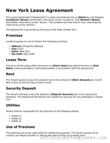 Free Lease Agreement Form for the State of New York