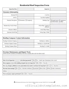 Fill Your Roof Inspection Template