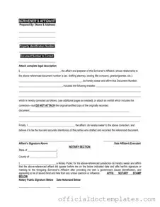 Fill Your Scrivener's Affidavit Template