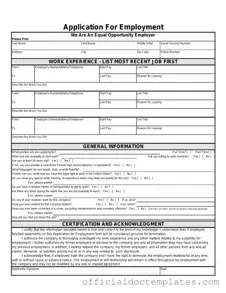 Fill Your Spanish Application Employment Template