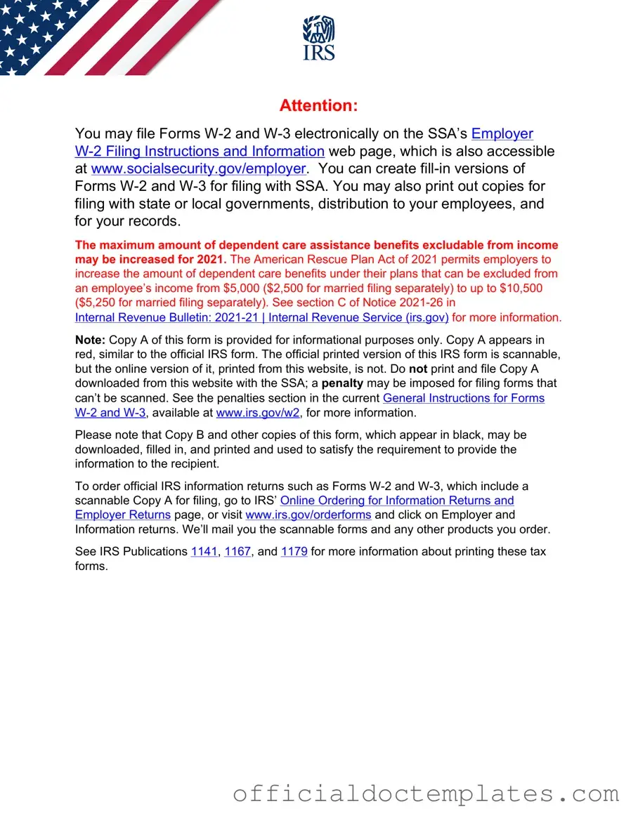 Fill Your IRS W-2 Template